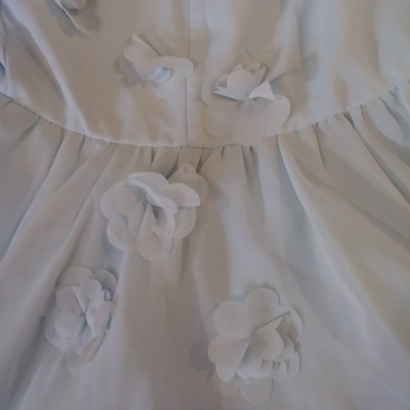 ice blue party dress size 14. - Picture 2 of 6